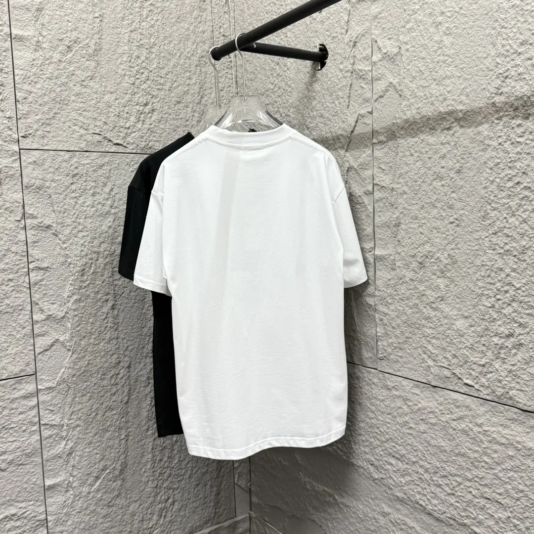 🅿️180 Polo* Ralph Lauren 2025 spring and summer new style Classic letter pony print custom double yarn plain cotton fabric short-sleeved T-shirt for men and women Color: black white Size: S (90-130 pounds) M (120-150 pounds) L (140-165 pounds) XL (160-180 pounds) XXL (180-210 pounds)